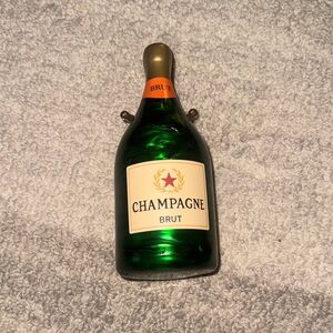 Green Champagne Bottle Decor